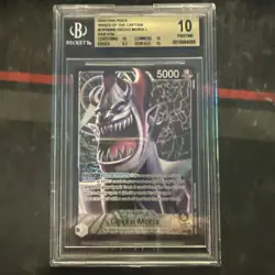 One Piece Gecko Moria OP06-080 Wings of the Captain Leader Alt BGS 10 Pristine - Image 1