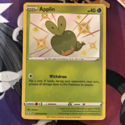 Applin SV012/SV122 - Shining Fates Baby Shiny Shiny Vault - Holo NM Pokemon - Image 1