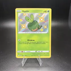Applin SV012/SV122 Pokemon Shiny Holo Rare Shining Fates: Shiny Vault Card NM - Image 1