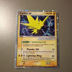 Pokemon 2005 Nintendo Zapdos ex - 033 EX Collector's Windows Tins Promo Holo MP - Image 1