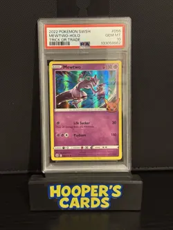 2022 Pokemon Sword & Shield SWSH Mewtwo Holo Trick or Trade #056 PSA 10 Gem Mint - Image 1