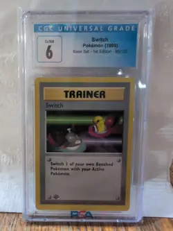 Pokemon Switch Base Set Shadowless 1st Edition #95 CGC 6 - Image 1