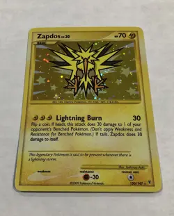 Pokemon ZAPDOS Card 150/147 Secret Rare Holo Supreme Victors Platinum Light Play - Image 2