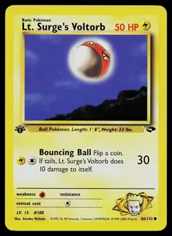 Pokemon Card - Lt. Surge's Voltorb Gym Challenge 1st Edition 86/132 Common - Image 1
