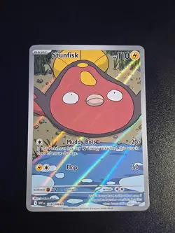 Pokemon Stunfisk Illustration Rare White Flare English Card 118/086 - Image 1