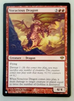 1x Voracious Dragon "The List" Kaldheim MTG Magic the Gathering NM - Image 1
