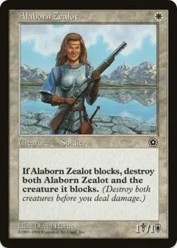 1 x Alaborn Zealot - Portal Second Age - LP - MTG - EOF - Image 1