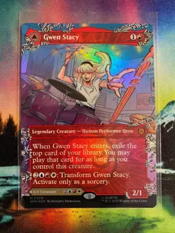 Gwen Stacy M 0209 Borderless Foil (Ghost-Spider) - Magic MTG Marvel's Spider-Man - Image 1