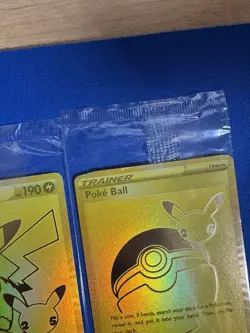 PIKACHU V POKEBALL POKEMON CELEBRATIONS GOLD PROMO SEALED SWSH145 SWSH 156 READ - Image 3