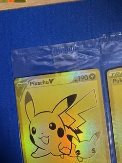 PIKACHU V POKEBALL POKEMON CELEBRATIONS GOLD PROMO SEALED SWSH145 SWSH 156 READ - Image 4