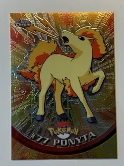 2000 Topps Chrome Pokemon Series 1 #77 Ponyta FREE COMBINED SHIPPING - Image 1