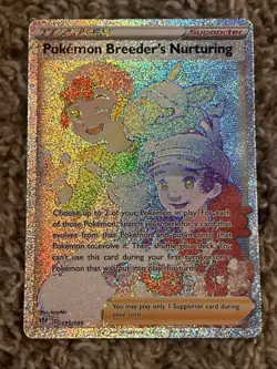 Pokemon Breeder's Nurturing 195/189 - Darkness Ablaze Secret Rare - Poke TCG NM - Image 1