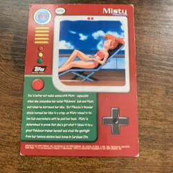 Pokemon Vintage Topps Misty TV3 Rare Black Label Non-Foil LP English - Image 2