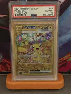 Pokemon Pikachu EX Ultra Rare 136/106 SV8 Super Electric Breaker PSA GEM MINT 10 - Image 1