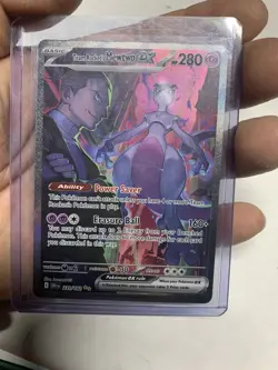 Pokemon Team Rocket's Mewtwo ex 231/182 Sv10 Destined Rivals Full Art Holo Rare - Image 1