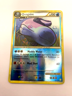 Pokemon Card - Reverse-Holo Quagsire 9/123 HeartGold & SoulSilver *HP* Rare - Image 1