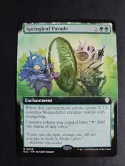 Springleaf Parade (Extended Art) Rare MTG Lorwyn Eclipsed Commander - Image 1
