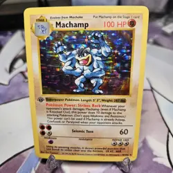 Machamp 8/102 1st Edition Shadowless Heavily Played WOTC Base Set Pokemon Card - Image 3