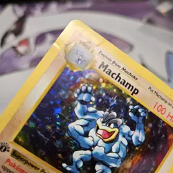 Machamp 8/102 1st Edition Shadowless Heavily Played WOTC Base Set Pokemon Card - Image 4