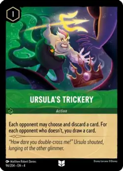 4x Ursula's Trickery - 96/204 - Uncommon - Cold Foil NM-Mint Disney Lorcana: Urs - Image 1