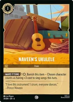 4x Naveen's Ukulele - 31/204 - Common - Cold Foil NM-Mint Disney Lorcana: Azurit - Image 1