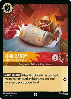 4x King Candy - Sugar Rush Nightmare - 23/204 - Uncommon NM-Mint Disney Lorcana: - Image 1