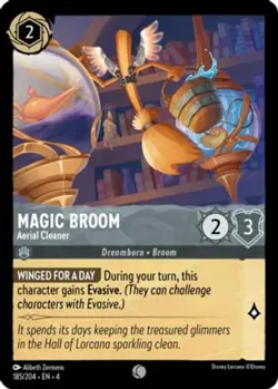 4x Magic Broom - Aerial Cleaner - 185/204 - Common NM-Mint Disney Lorcana: Ursul - Image 1