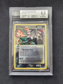 BGS 4.5 2006 Pokemon EX Dragon Frontiers Charizard Gold Star 100/101 Rare Holo - Image 1
