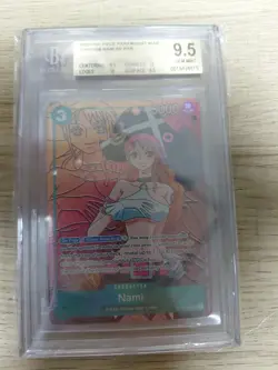 BGS 9.5 Nami OP02 036 SR Alt Art Paramount War English One Piece Card Game - Image 1