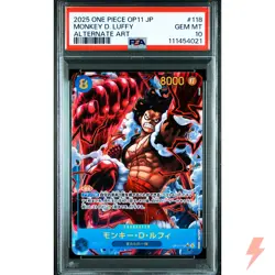 PSA 10 Monkey D. Luffy (Alt Art) OP11-118 SEC ONE PIECE Card Game 2025 #UPX - Image 1