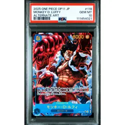 PSA 10 Monkey D. Luffy (Alt Art) OP11-118 SEC ONE PIECE Card Game 2025 #UPX - Image 2