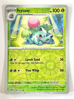 Ivysaur 002/165 Reverse Holo Uncommon Scarlet & Violet 151 Pokemon Near Mint NM - Image 1