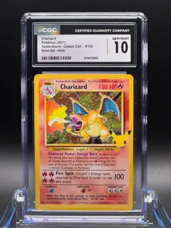 CGC 10 GEM MINT 💎 - Charizard 4/102 Celebrations: Classic Collection Holo - Image 1