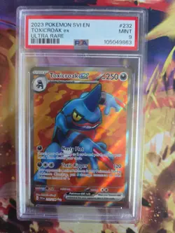 PSA 9 Toxicroak ex 232/198 Scarlet & Violet Base Full Art Pokemon Card - Image 1