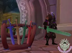 Foam Sword Rack Loot Card World of Warcraft WoW TCG Duel Rare Code Toy Box - Image 1