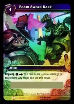 Foam Sword Rack Loot Card World of Warcraft WoW TCG Duel Rare Code Toy Box - Image 2