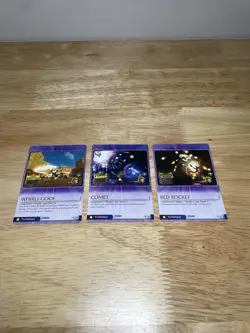 Lot Of (3) KINGDOM HEARTS TCG Disney Trading Cards Comet, Whirli-Goof Red Rocket - Image 1