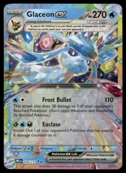 Pokemon Cards Glaceon ex 026/131 Prismatic Evolutions Double Rare NM - Image 1