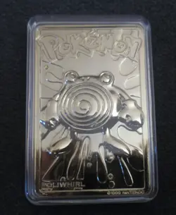 1999 BURGER KING POKEMON POLIWHIRL 23K GOLD PLATED CARD With COA - Still Wrapped - Image 1