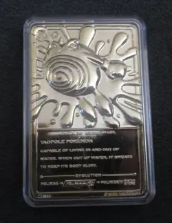 1999 BURGER KING POKEMON POLIWHIRL 23K GOLD PLATED CARD With COA - Still Wrapped - Image 2