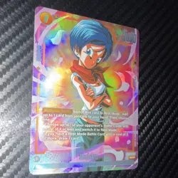Dragon Ball Super Bulma SR+ Holo Battle Card FB02-130 2021 English - Image 2