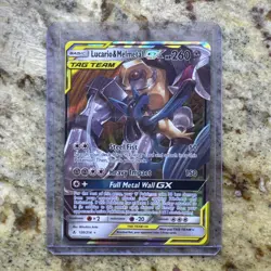Pokemon Lucario and Melmetal GX SM Unbroken Bonds Card 120/214 Tag Team NM/LP - Image 1