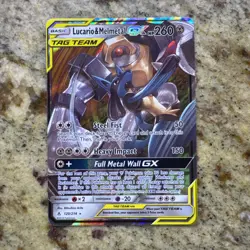 Pokemon Lucario and Melmetal GX SM Unbroken Bonds Card 120/214 Tag Team NM/LP - Image 3