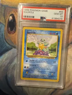 1999 POKEMON GAME #63 SQUIRTLE [PSA 10] GEM MT : BASE SET UNLIMITED - Image 3