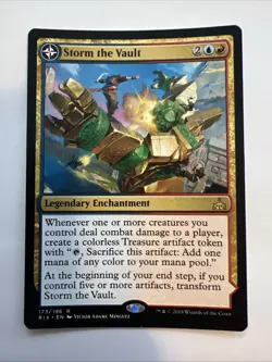 Storm The Vault/Vault of Catlacan, Rivals of Ixalan, NM, Magic the Gathering Mtg - Image 1