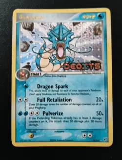 2005 Pokemon EX Deoxys Gyarados, Holo Reverse, Stamped, #8/107, NM. - Image 1