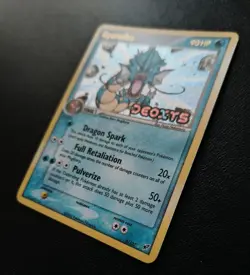 2005 Pokemon EX Deoxys Gyarados, Holo Reverse, Stamped, #8/107, NM. - Image 3