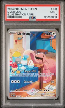 2024 Pokemon Temporal Forces Lickitung Illustration Rare #180/162 PSA 9 - Image 1