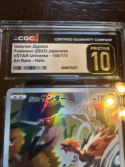 Pokemon SWSH VSTAR Galarian Zapdos #188/172 2022 Japanese Universe CGC 10 - Image 3