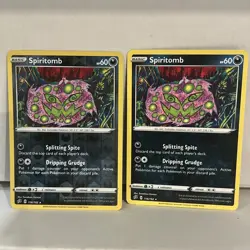 Pokemon Spiritomb 116/192 Rebel Clash Reverse Holo And Basic Rare - Image 1